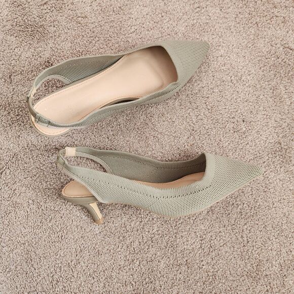 ]FRENCH CONNECTION Size 6 Viva Slingback Heels Taupe - Picture 7 of 7